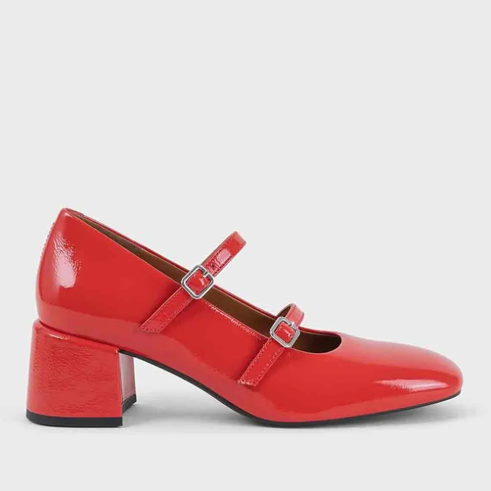 Addison Mary-Jane Pump - Red