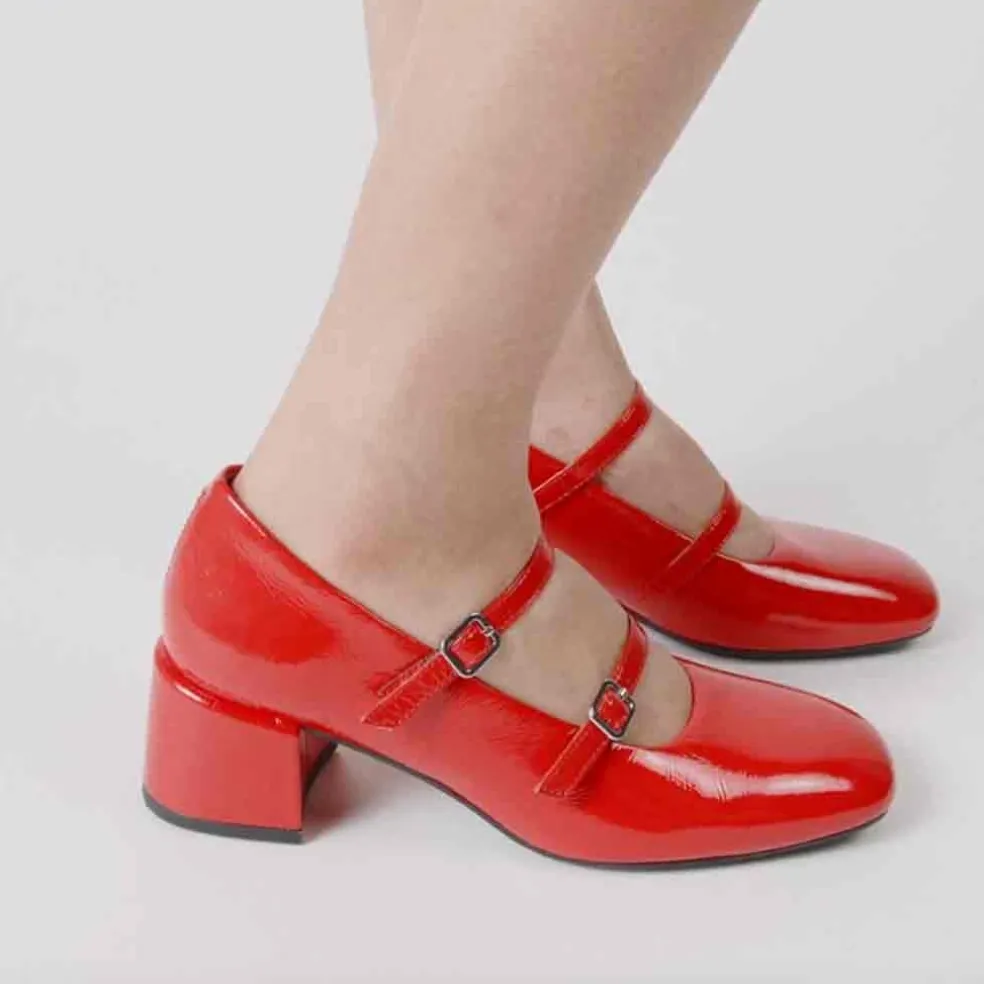 Addison Mary-Jane Pump - Red