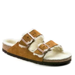Birkenstock Arizona Shearling Wide for Women - Mink