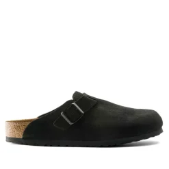 Birkenstock Boston SFB for Women - Black Suede