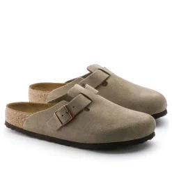 Birkenstock Boston SFB for Men - Taupe Suede