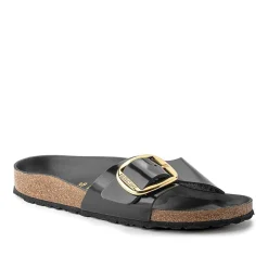 Birkenstock Madrid Big Buckle Sandal for Women - Black Patent