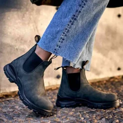 Blundstone 2238 Lug Boot for Women - Rustic Black
