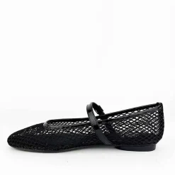 Grace Perth Mesh Flat - Black