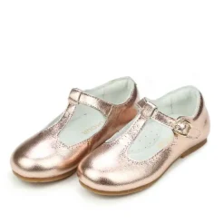 L'amour Eleanor T-Strap Flat - Rose Gold