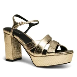 Shoe the Bear Nova Strap Heel - Gold Leather