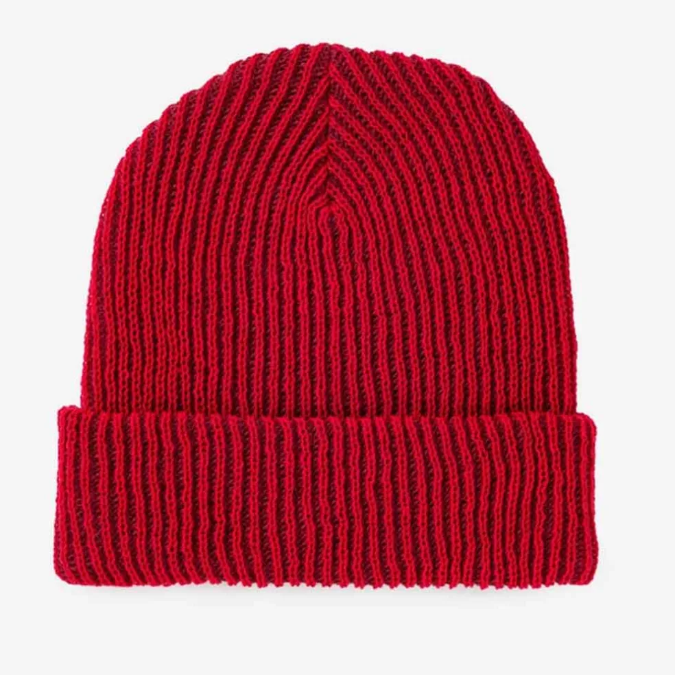 Verloop Simple Rib Knit Beanie - Ruby Red