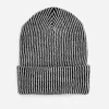 Verloop Simple Rib Knit Beanie - Black/White