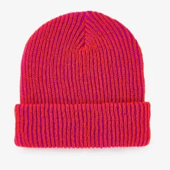 Verloop Simple Rib Knit Beanie - Poppy Magenta