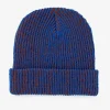 Verloop Simple Rib Knit Beanie - Cobalt/Rust