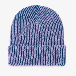 Verloop Simple Rib Knit Beanie - Teal/Lilac
