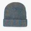 Verloop Simple Rib Knit Beanie - Teal/Peach