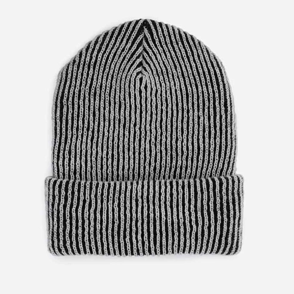 Verloop Simple Rib Knit Beanie - Black/White