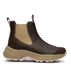 Woden Siri Waterproof Boot - Chocolate/Light Lilac