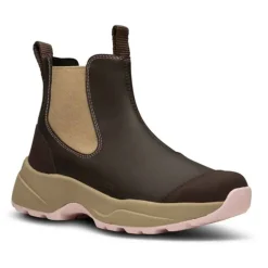 Woden Siri Waterproof Boot - Chocolate/Light Lilac