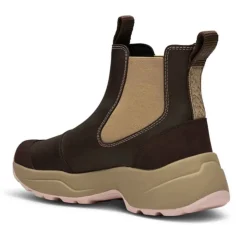 Woden Siri Waterproof Boot - Chocolate/Light Lilac