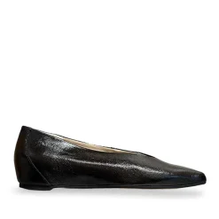 Wonders Black Patent Flat