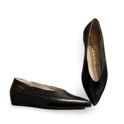 Wonders Black Patent Flat