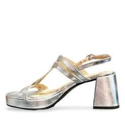 Wonders Silver T-Strap Sandal