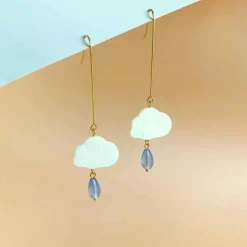 Yellow Dots Studio - Rainy Cloud Earrings